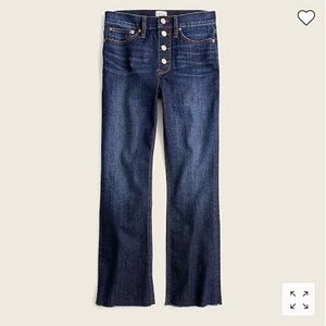 J. Crew 9” Billie Demi Boot Crop in Dark Worn Wash